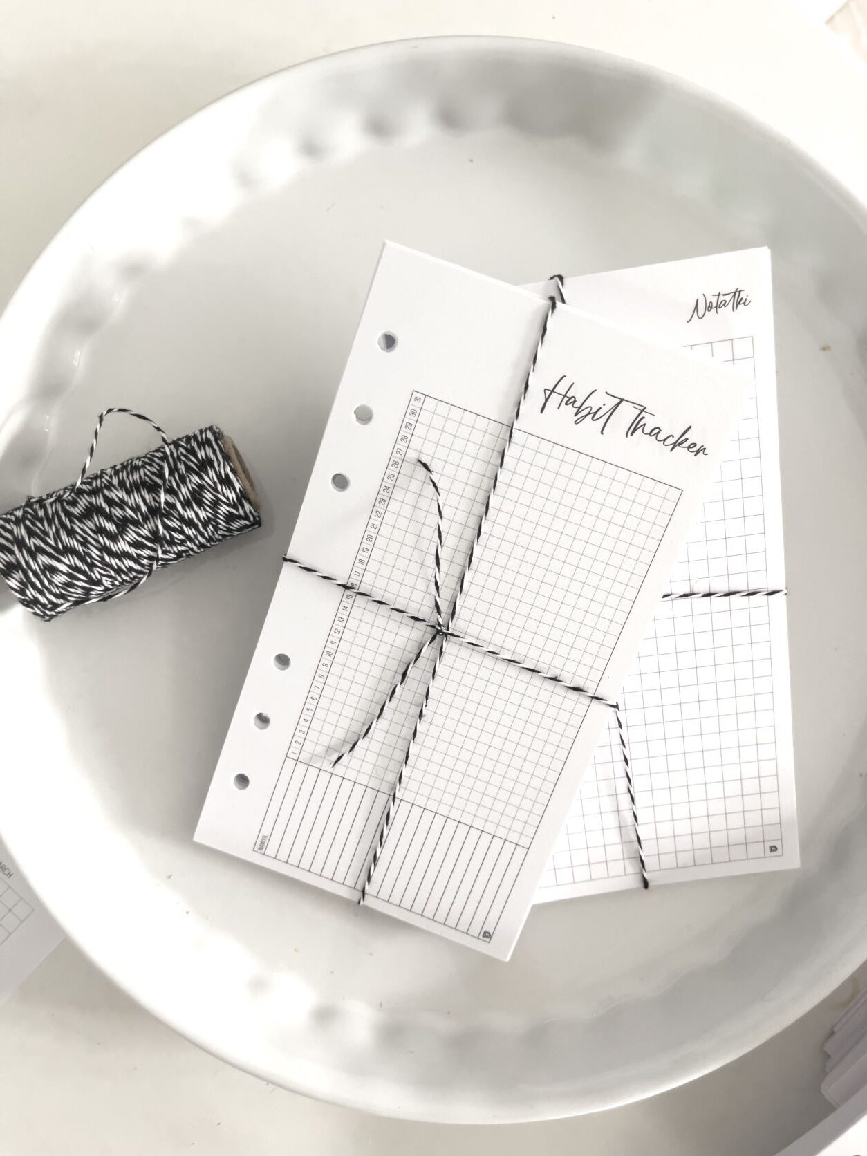 Wkład plannerowy Habit Tracker - 9,5x17 cm do organizerów