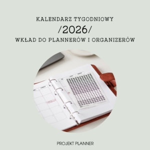 Alternative view of Wkład kalendarzowy do plannerów - tygodniowy - A5 na 2026
