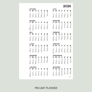 Alternative view of Organizer Eukaliptusowy A5 z kalendarzem tygodniowym 2026