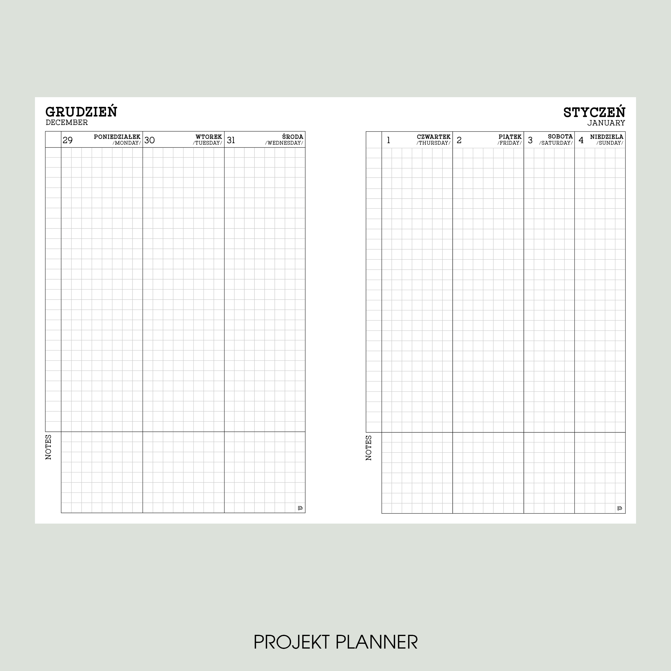 Organizer Eukaliptusowy A5 z kalendarzem tygodniowym 2026 - obrazek 6